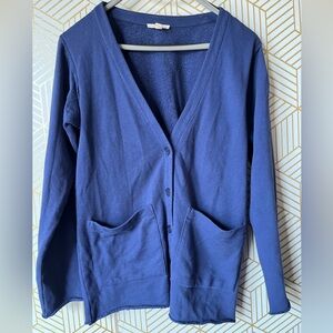 Eileen Fisher 100% Organic Cotton Blue Sweater Size Xxs